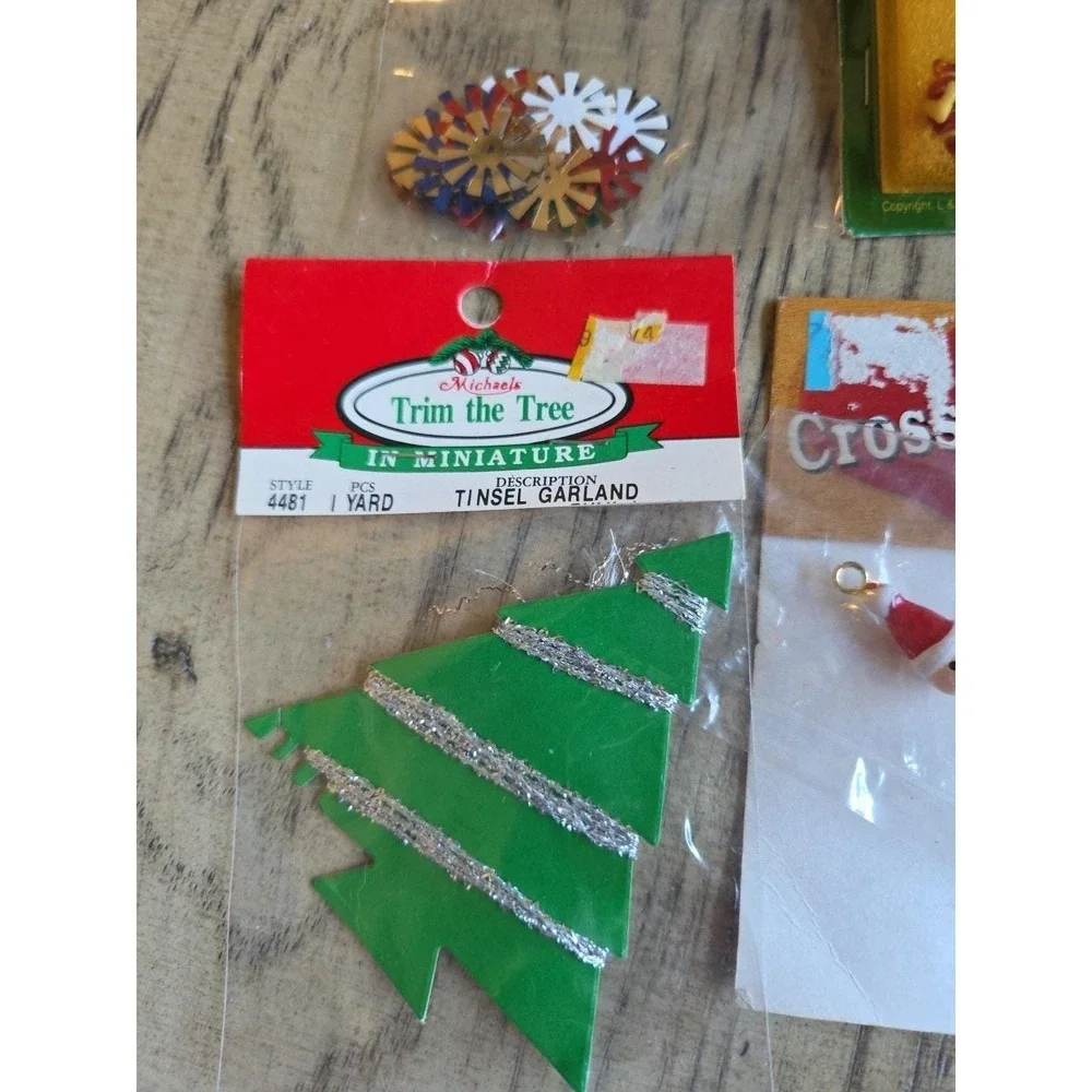 Vintage Westrim Crafts GLASS ORNAMENTS Micro Christmas NOS 80s Lot Of 8 New